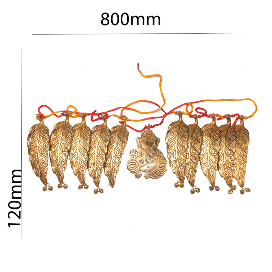 Kalash Bandarwan Toran | Gold and Red | Devnidhi