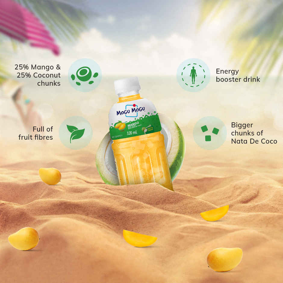 Mogu Mogu Mango Fruit Drink with Nata de Coco