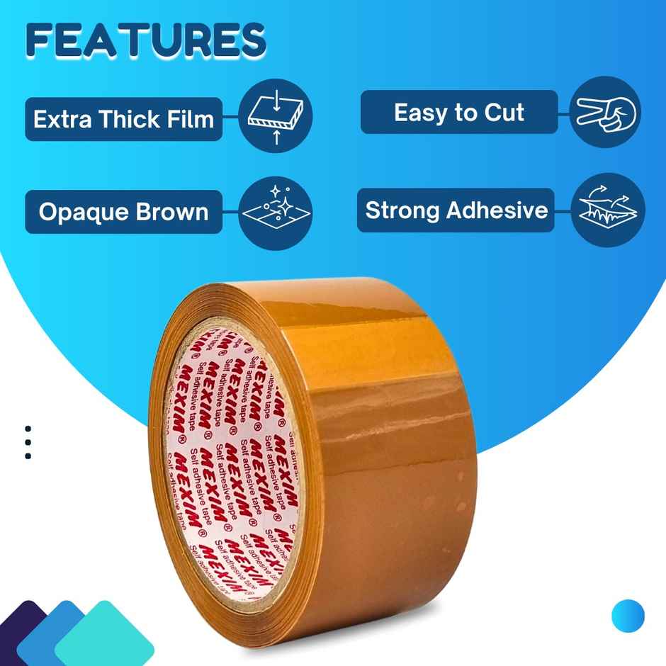 ABK Brown Bopp Packaging Tapes 48 mm x 50 Meters x 50 micron - Pack of 4
