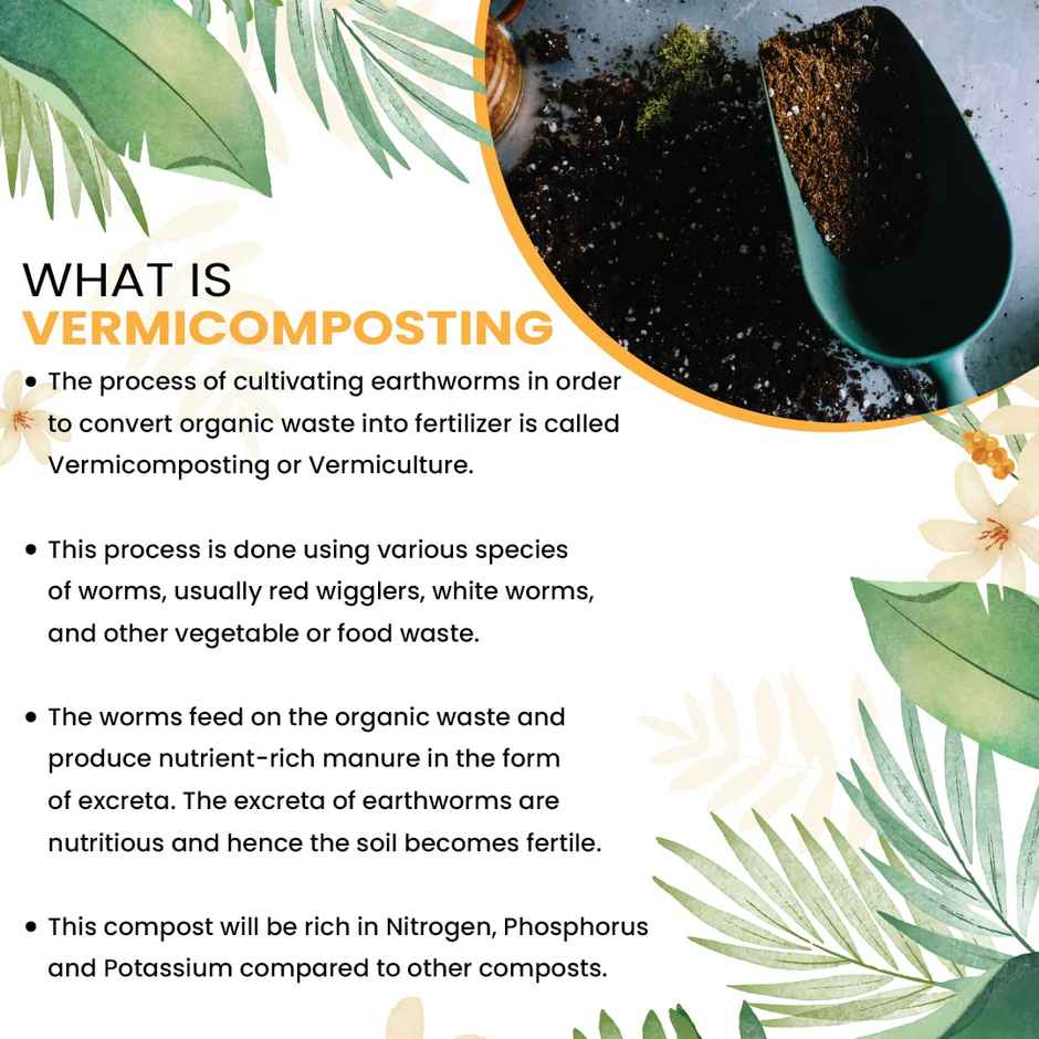 Garden Genie Vermicompost Fertilizer | Organic Vermi Compost for Garden Plant & Pot Plants