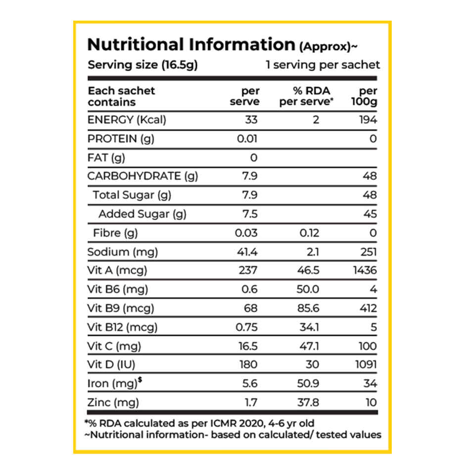 Good Monk Instant Fruit Drink Mix - Natural Pineapple Powder | 50% Less Sugar | With 8 Vitamins
