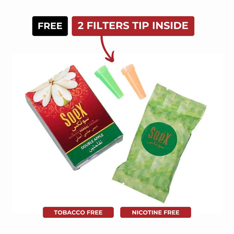 Soex Double Apple Herbal Molasses Hookah Flavour (Tobacco Free)