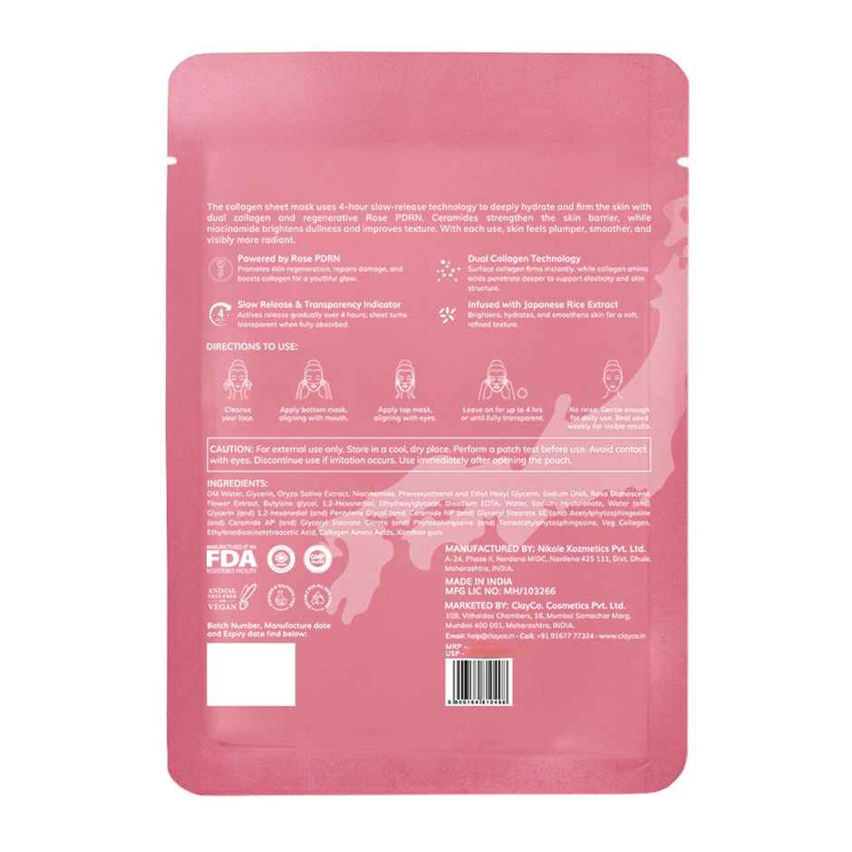 Clayco Rice & Ceramide Collagen Sheet Mask with PDRN