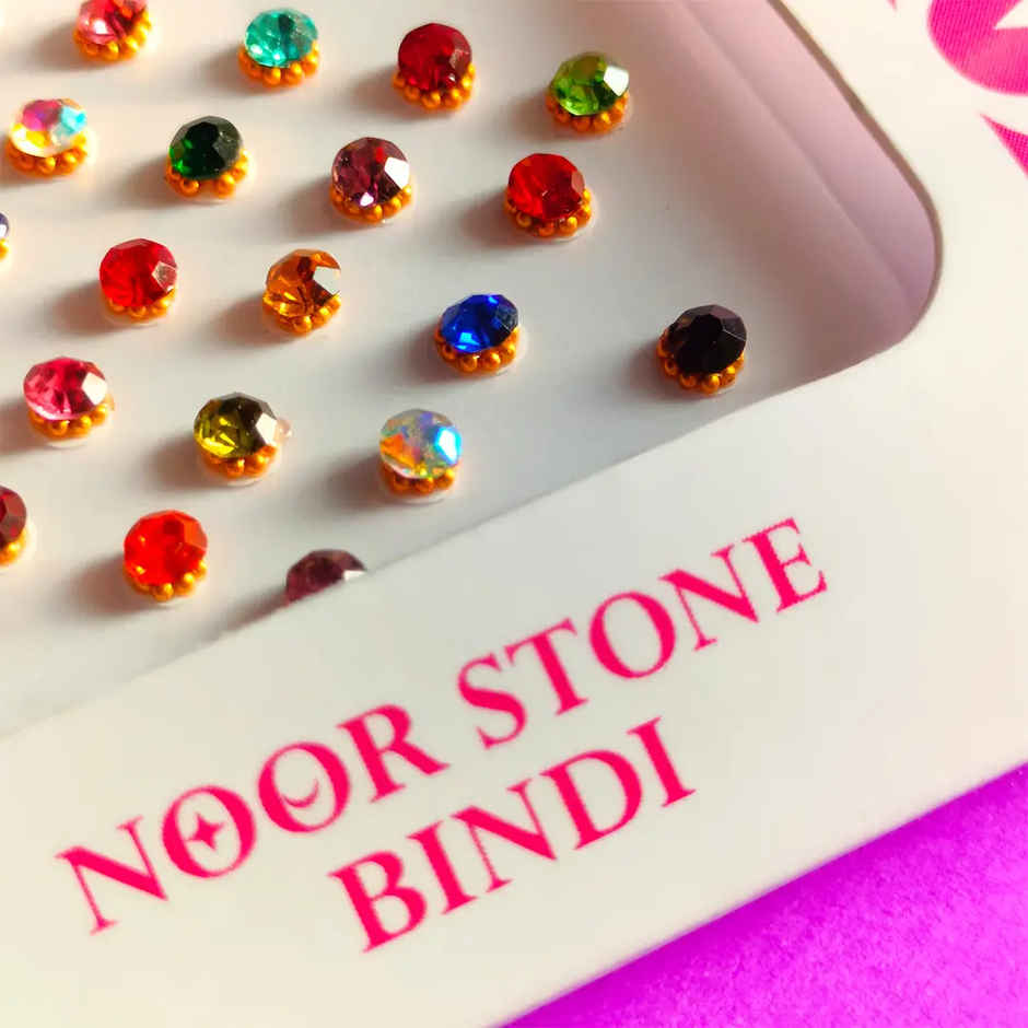 PERPAA Stone Bindi For Women | Multicolour | 1 Flap