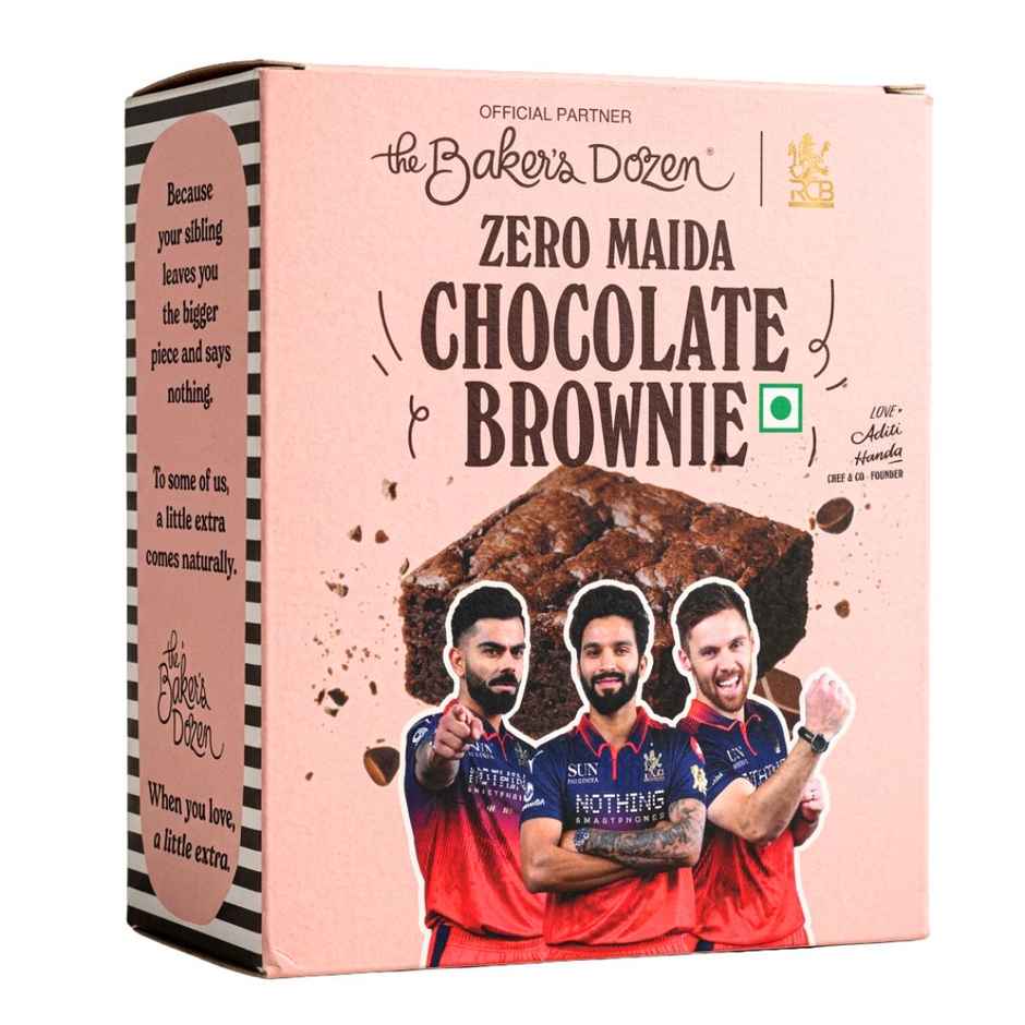 The Baker's Dozen Zero Maida Chocolate Brownie | Veg Brownie cake | Dessert | Made with Cocoa Powder