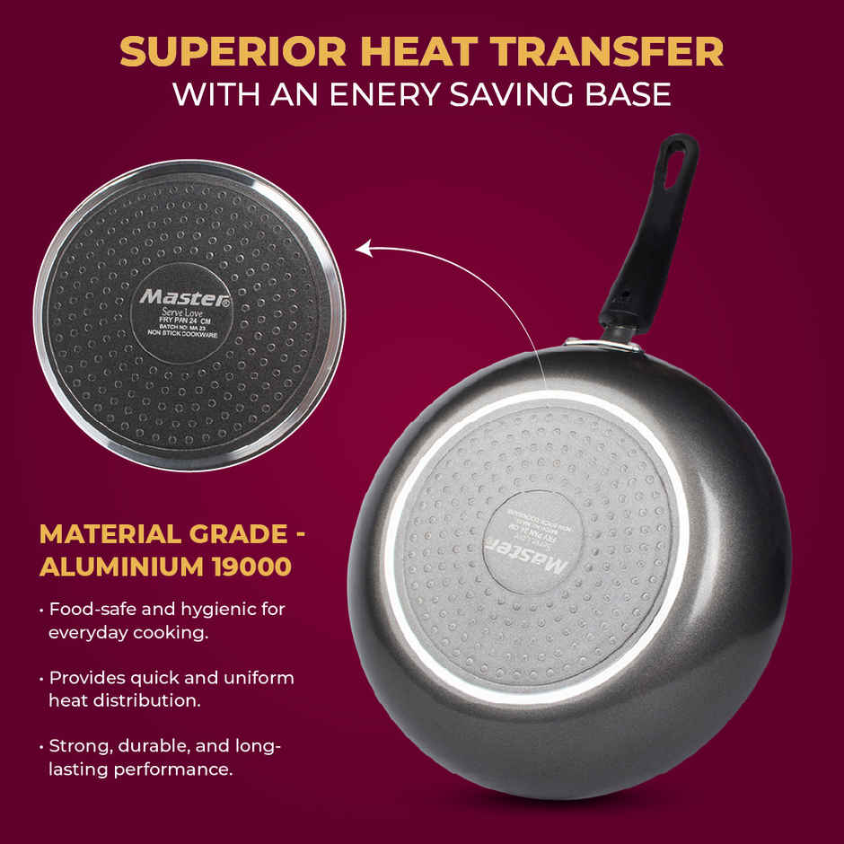 Master Non Stick Twin Pack Dosa Tawa 26 cm + Fry pan 24 cm, Induction ...