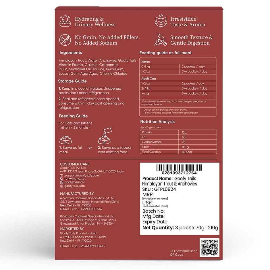 Goofy Tails Himalayan Trout & Anchovies Cat and Kitten Meals | Cat and Kitten Wet Food