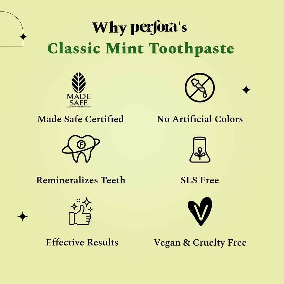 Perfora Classic Mint Toothpaste for Stronger Teeth