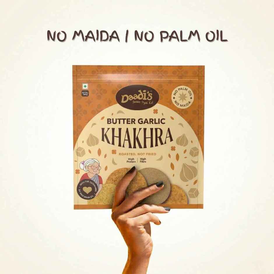 Daadi's Butter Garlic Khakhra | Crunchy & Flavored