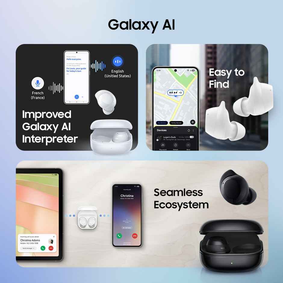 Samsung Galaxy Buds Core Black AI TWS Earbuds with ANC and 35 Hours Battery