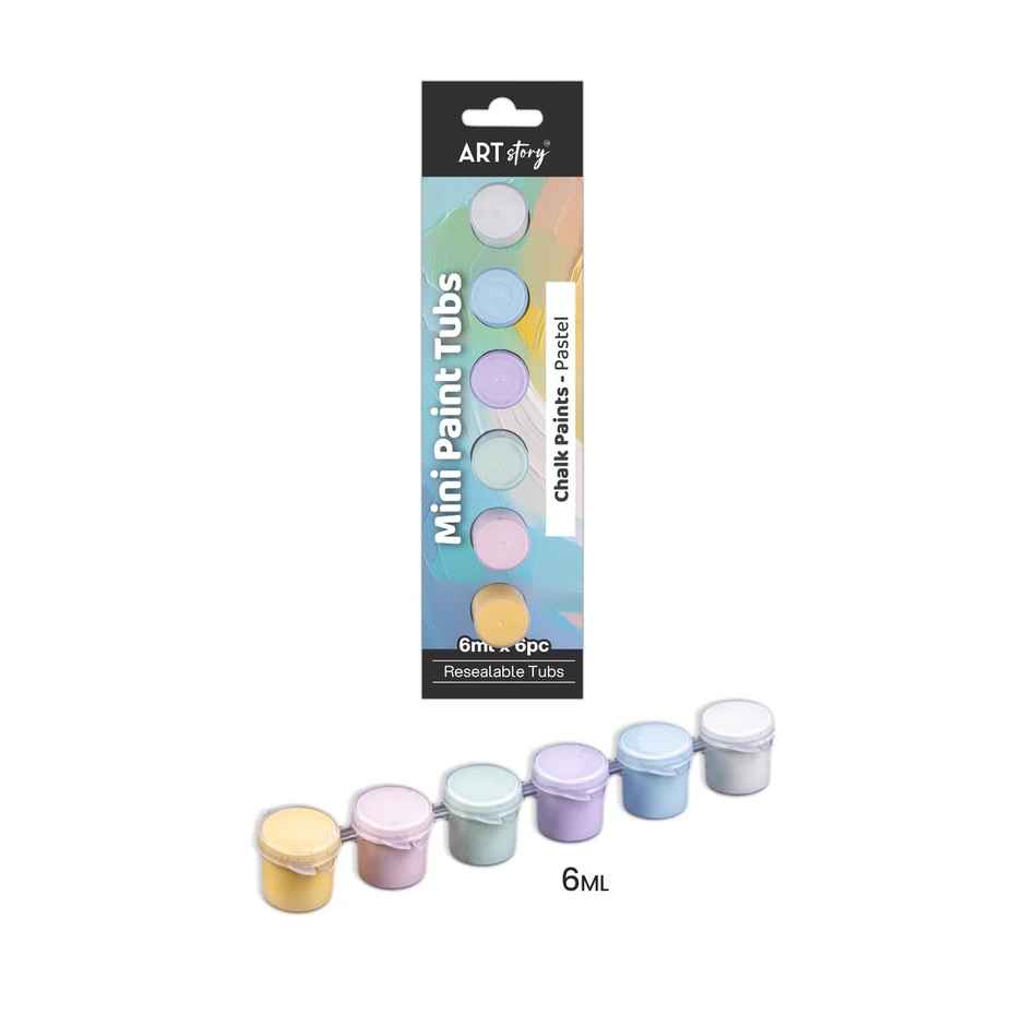 Itsy Bitsy Mini Paint Tubs Chalk Paint Pastel 6 ml x 6 shades LB