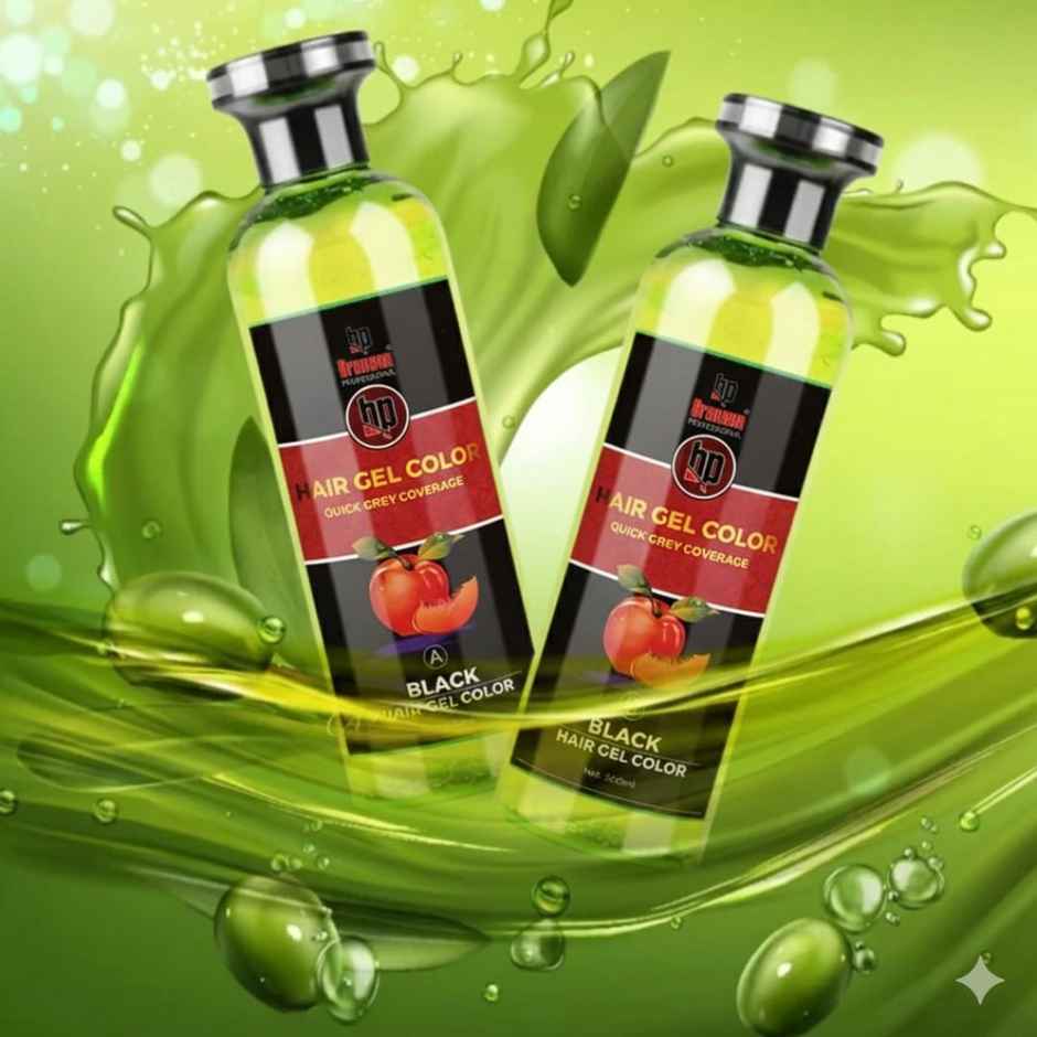 Bronson Professional Fruit Vinegar Gel Hair Colour Dye | Natural Black