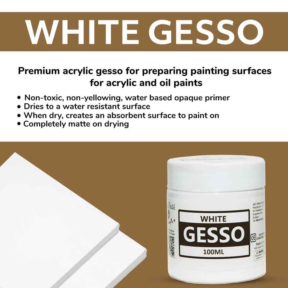 Itsy Bitsy Acrylic Gesso White 100 ml Bottle Lb