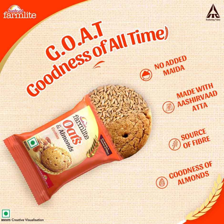 Sunfeast Farmlite Oats & Almonds Cookies