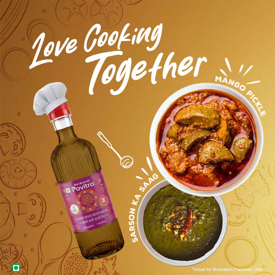 Kedia Pavitra Musturd Oil | Cold Pressed | Unrefined & Healthy Cooking Oil