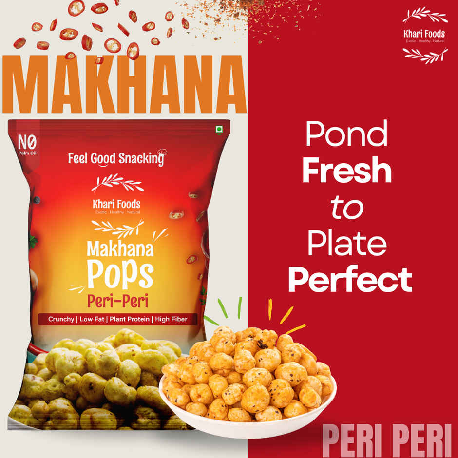 Khari Foods Makhana Pops | Peri Peri Foxnuts | Healthy Snacks