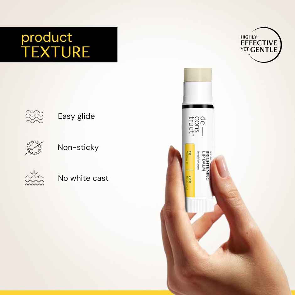 Deconstruct Brightening Lip Balm with 1% Vitamin C|SPF 30 |Hydrates & Brightens Dry & Pigmented Lips