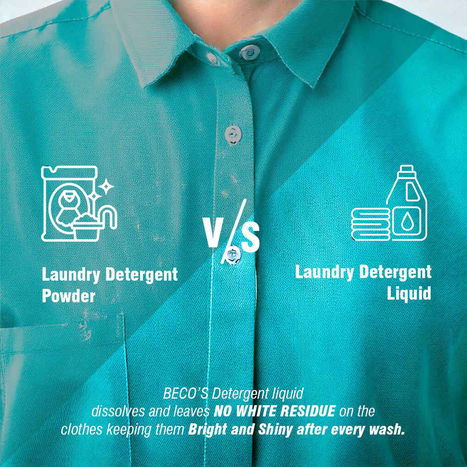 Beco Natural Orange Citrus Freshness Dishwash Liquid Refill (2L) & Beco Top Load Laundry Detergent Liquid Refill (2L) Combo