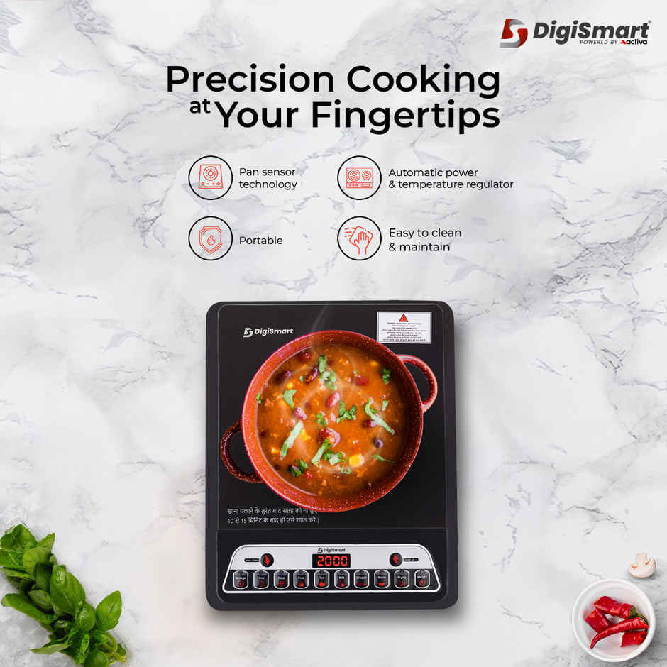 Digismart Mark-1 Induction Cooktop (2000 Watts) with Indian Menu Option