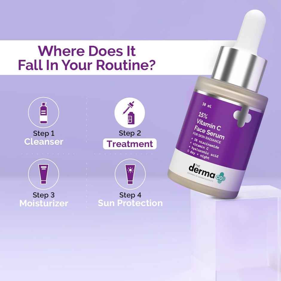 The Derma Co 15% Vitamin C Face Serum For Skin Radiance | For Men And Women