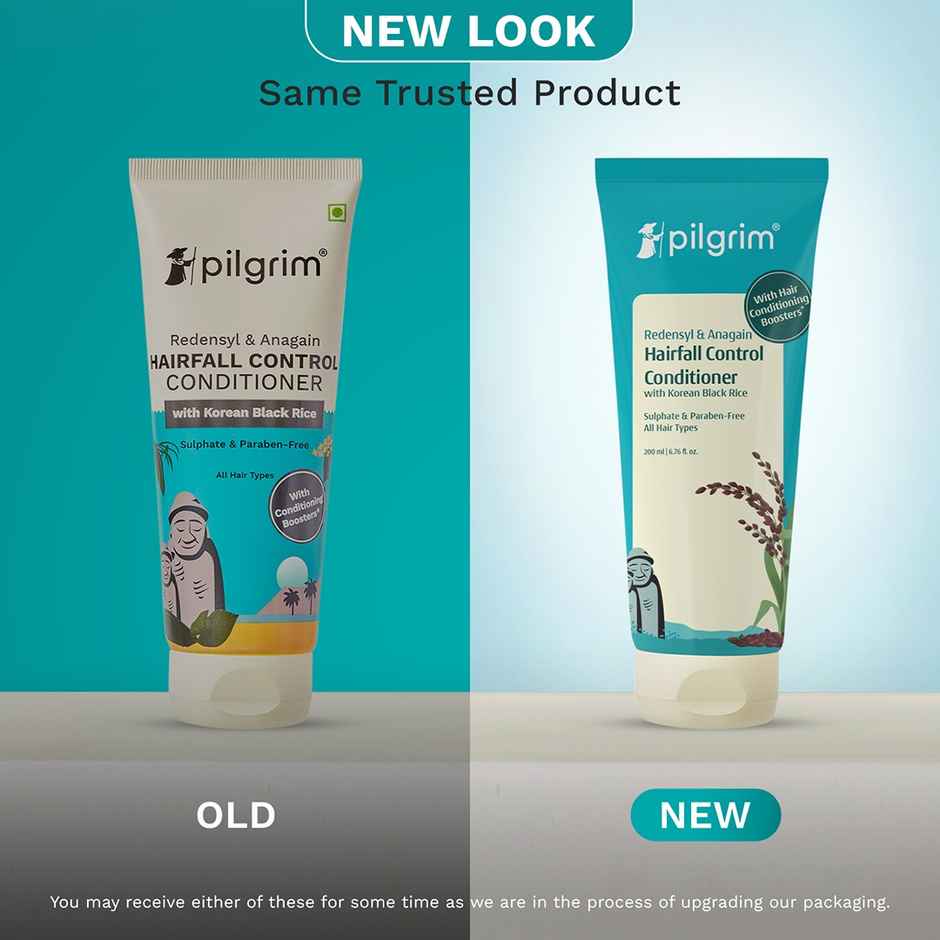 Pilgrim Redensyl & Anagain Hairfall Control Conditioner for Thicker, Stronger Hair & Less Breakage
