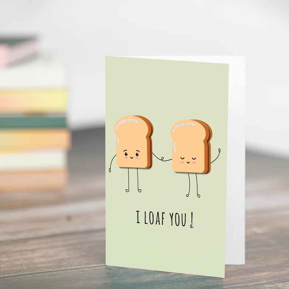 Itsy Bitsy Greeting Card & Envelope Loaf You 4 x 6 Inch Approx 2 Pc Pb Lb