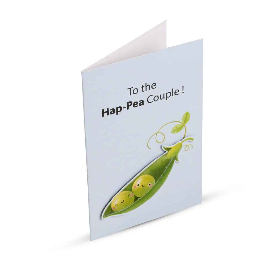 Itsy Bitsy 3d Greeting Card & Envelope Ha-pea Couple 4 x 6 Inch Approx 2 Pc Lb