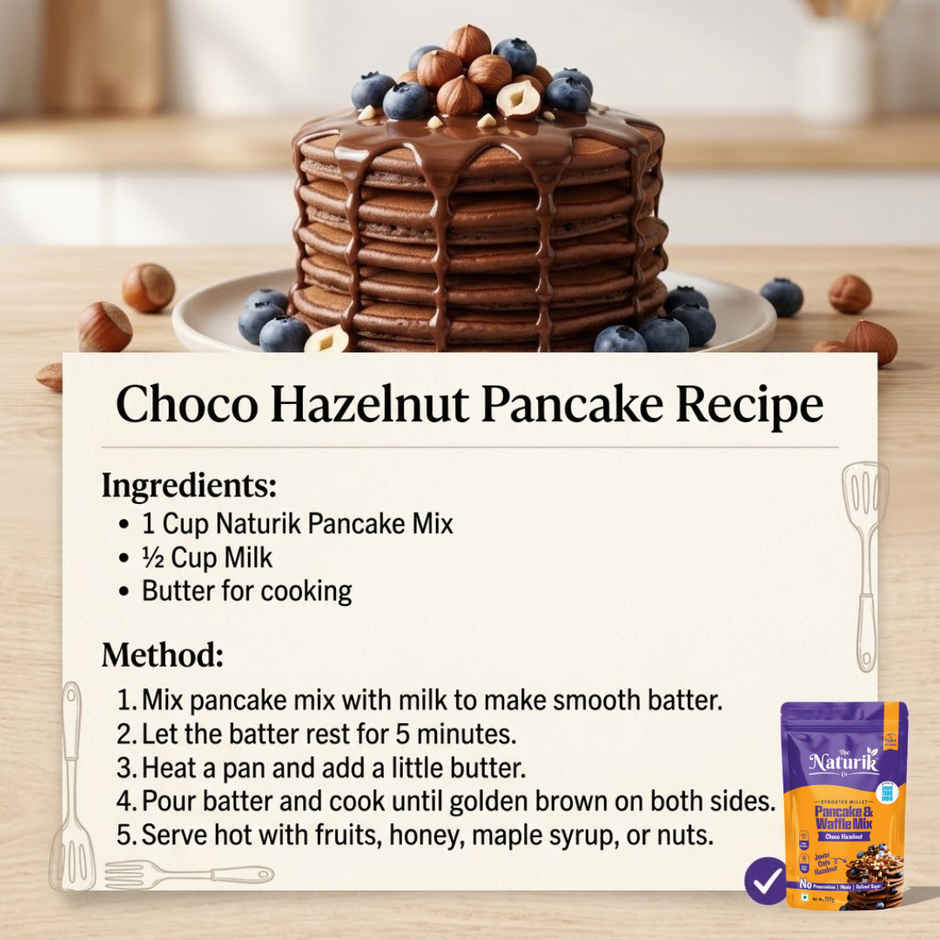 The Naturik Co High Protein Millet Pancake | Hazelnut