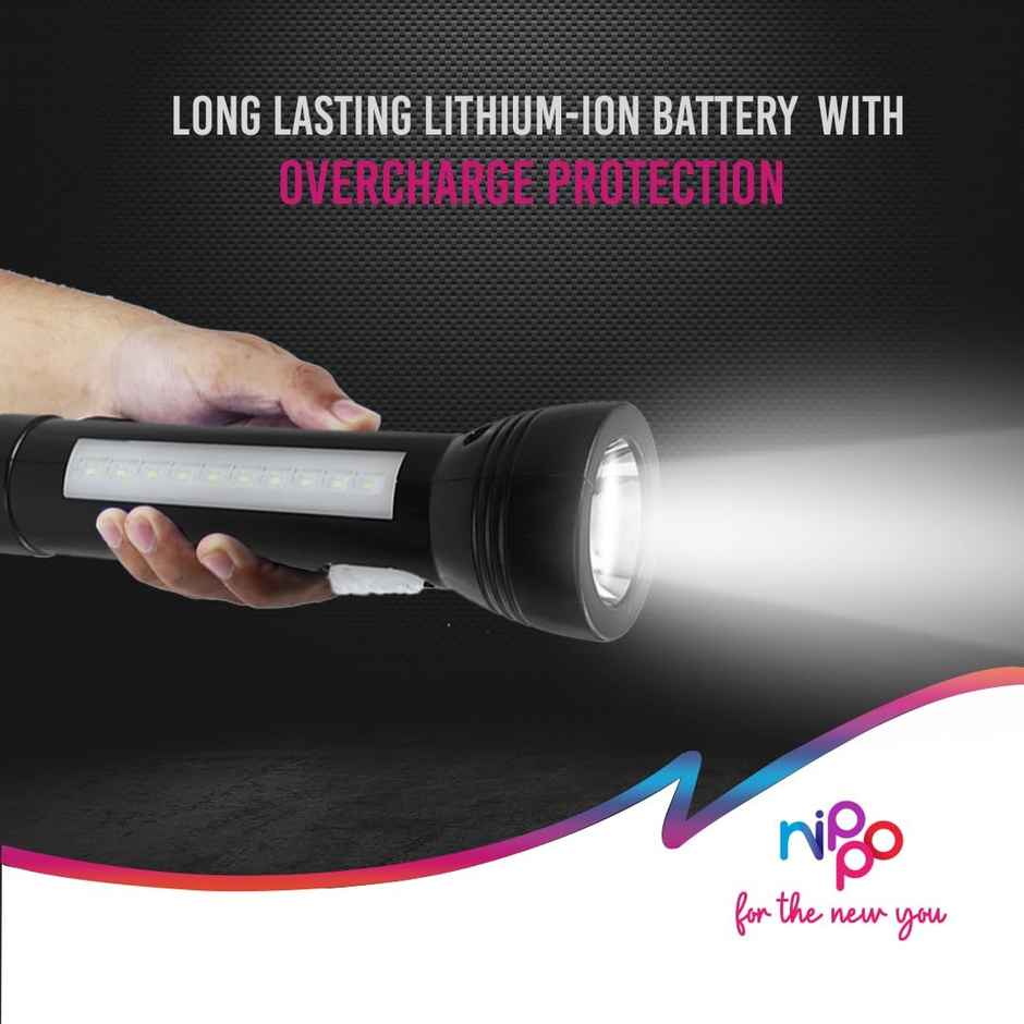 Nippo Nova Rechargeable LED Torch with Side Light