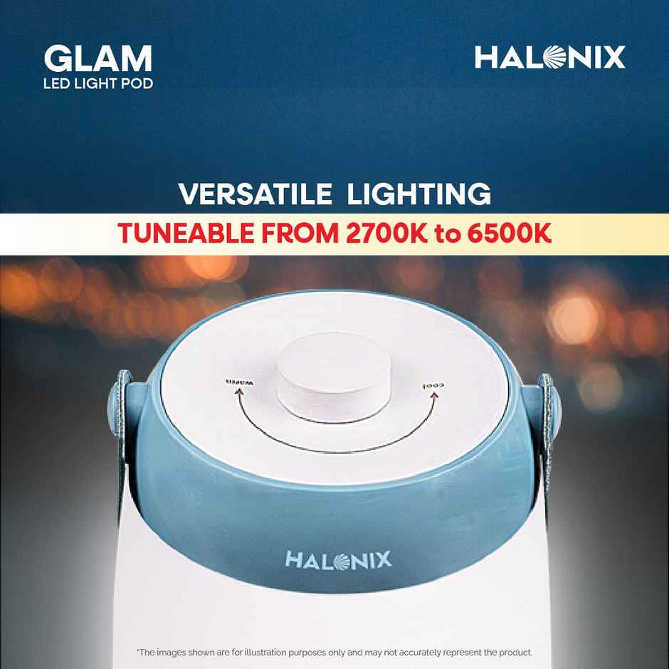 Halonix Glam Pod Rechargeable Emergency Light With Dimming Function.