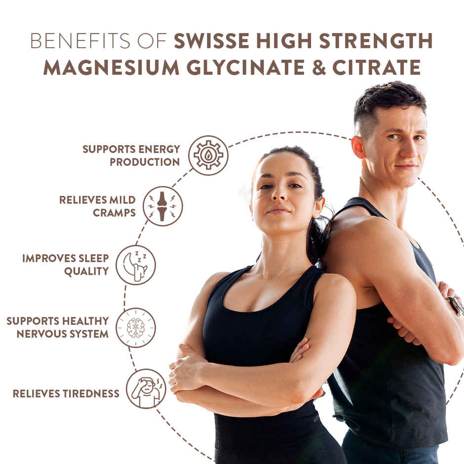 Swisse Magnesium Glycinate and Citrate Powder Maximum Absorption Support Muscle Health Restful Sleep