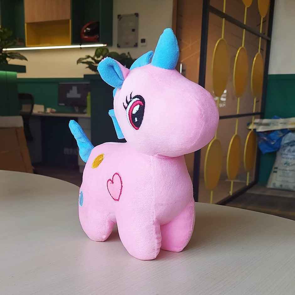 Webby Standing Unicorn Teddy Bear Plush Soft Toy | Unisex | 25 cm | Pink