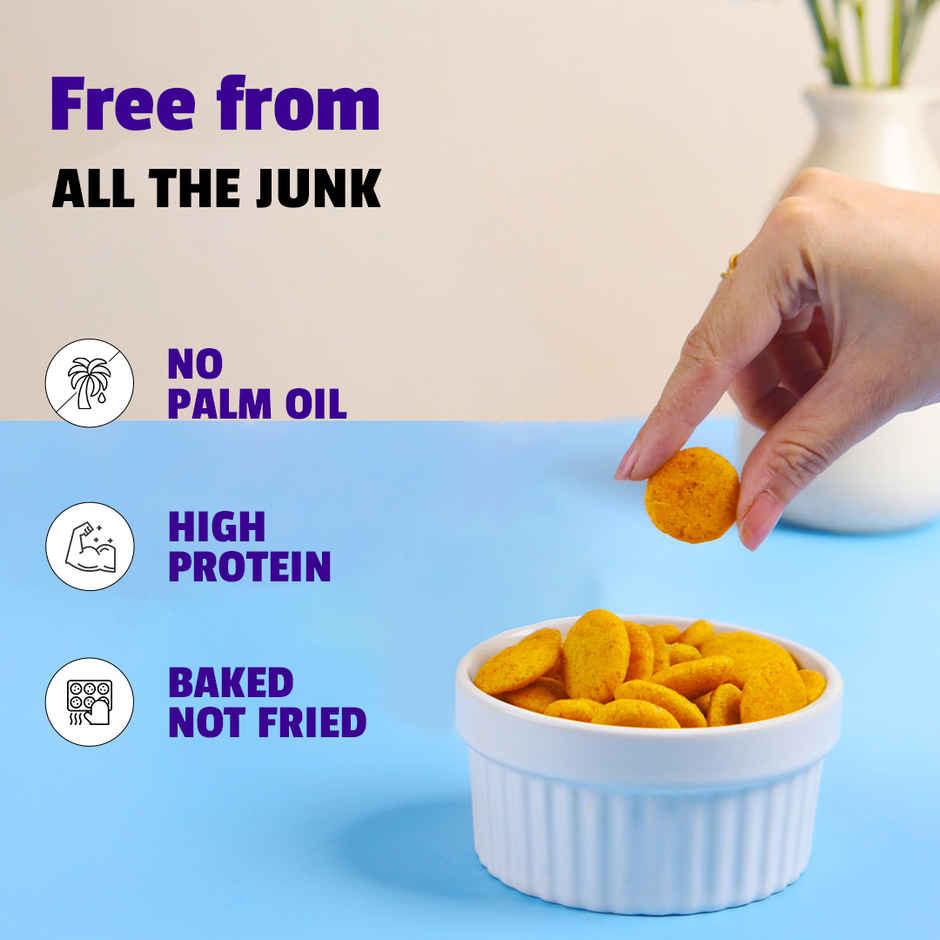 The Healthy Binge Moringa Jowar Baked Chips Indian Masala - High Protein & Fibre Combo