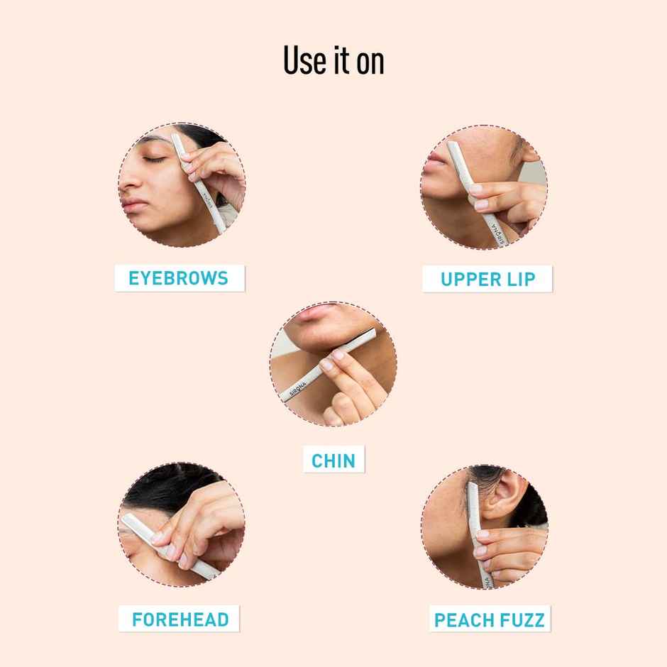 Sirona Reusable Face Razor for Women Facial Hair | Instant and Painless Hair Removal