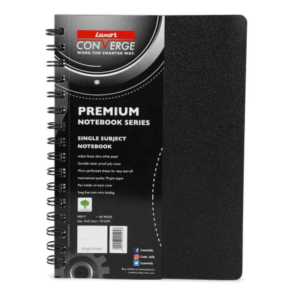 Luxor Single Ruled Notebook (A4 - 21.6 x 27.9 cm, 160 Pages)