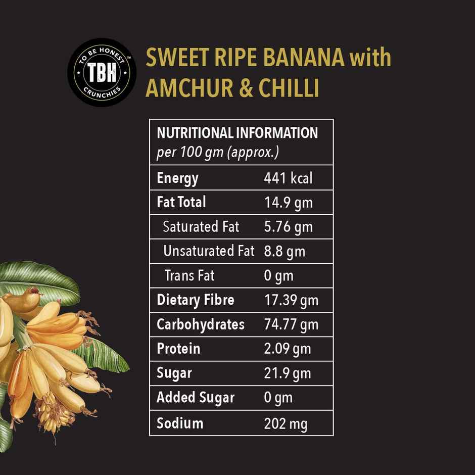 To Be Honest Sweet Ripe Banana with Amchur & Chilli