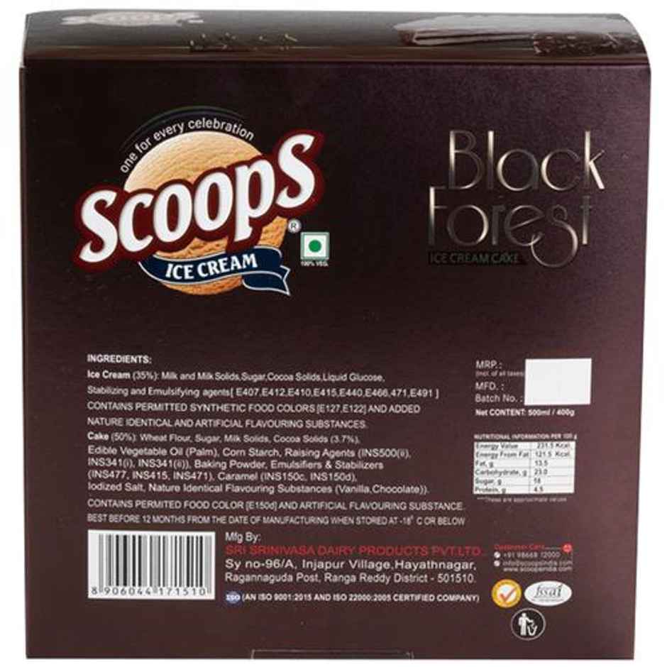 Scoops Black Forest Ice Cream Cake