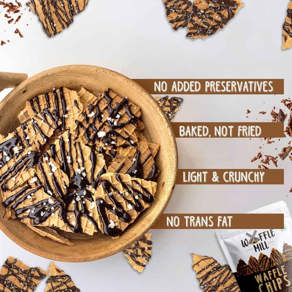 Waffle Mill Chips Dark Choco Drizzle And Sea Salt