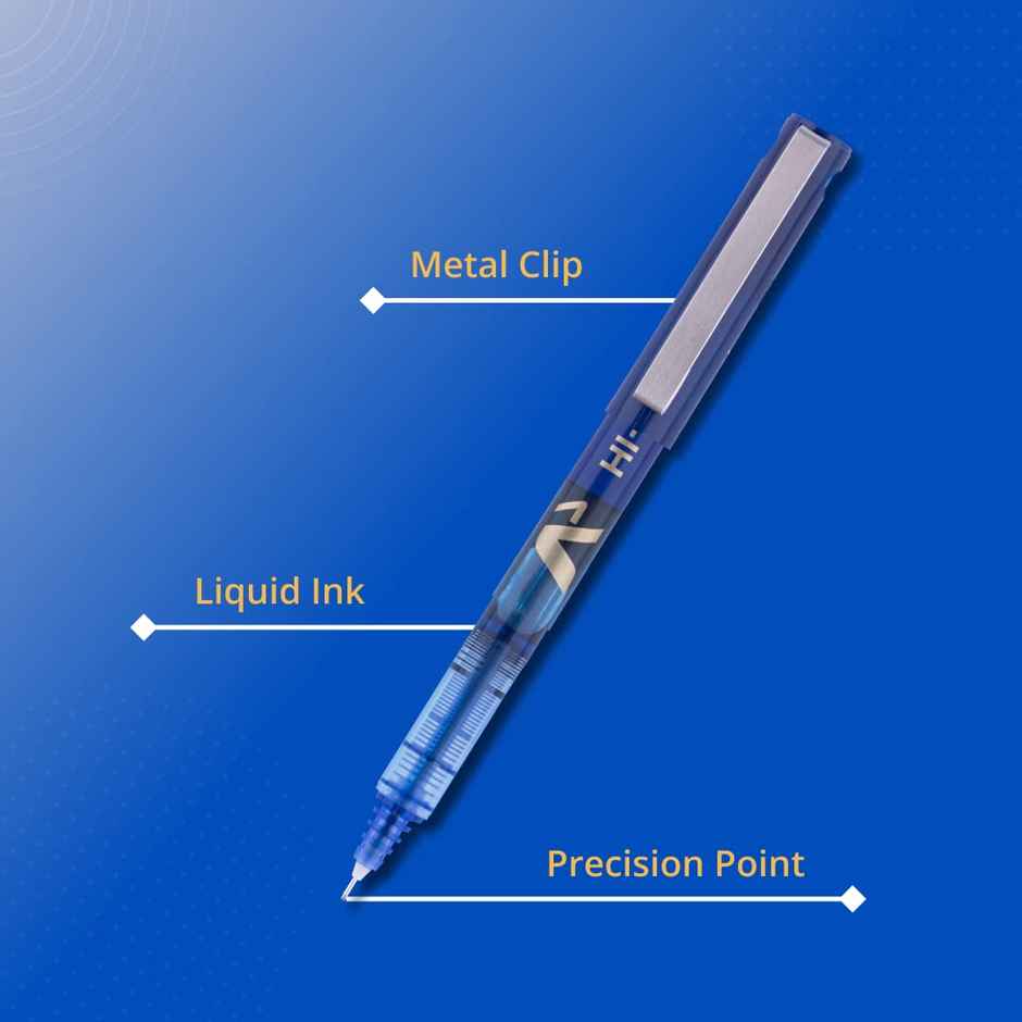 Pilot Hi-Tecpoint V7 Blue Pen (Pack of 3)