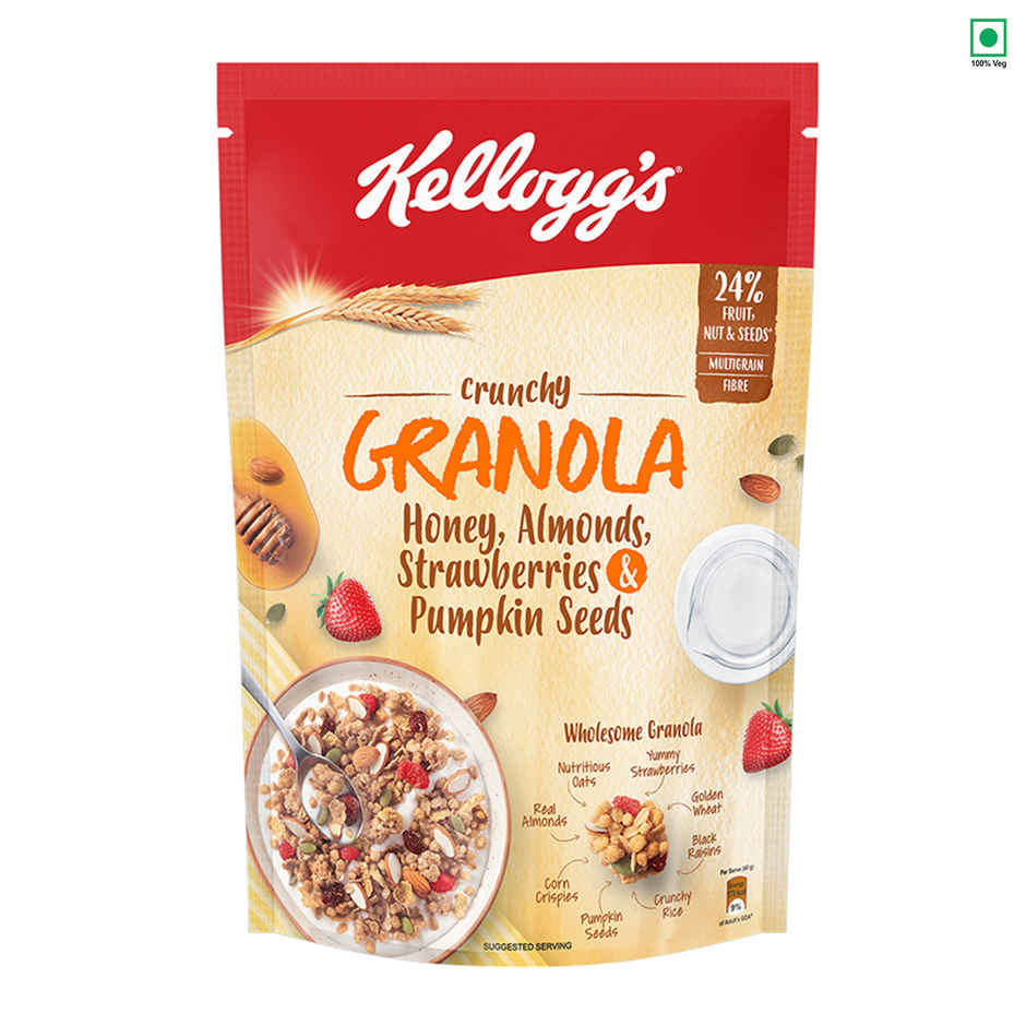 Buy Kellogg's Crunchy Granola Honey, Almonds, Strawberries & Pumpkin ...