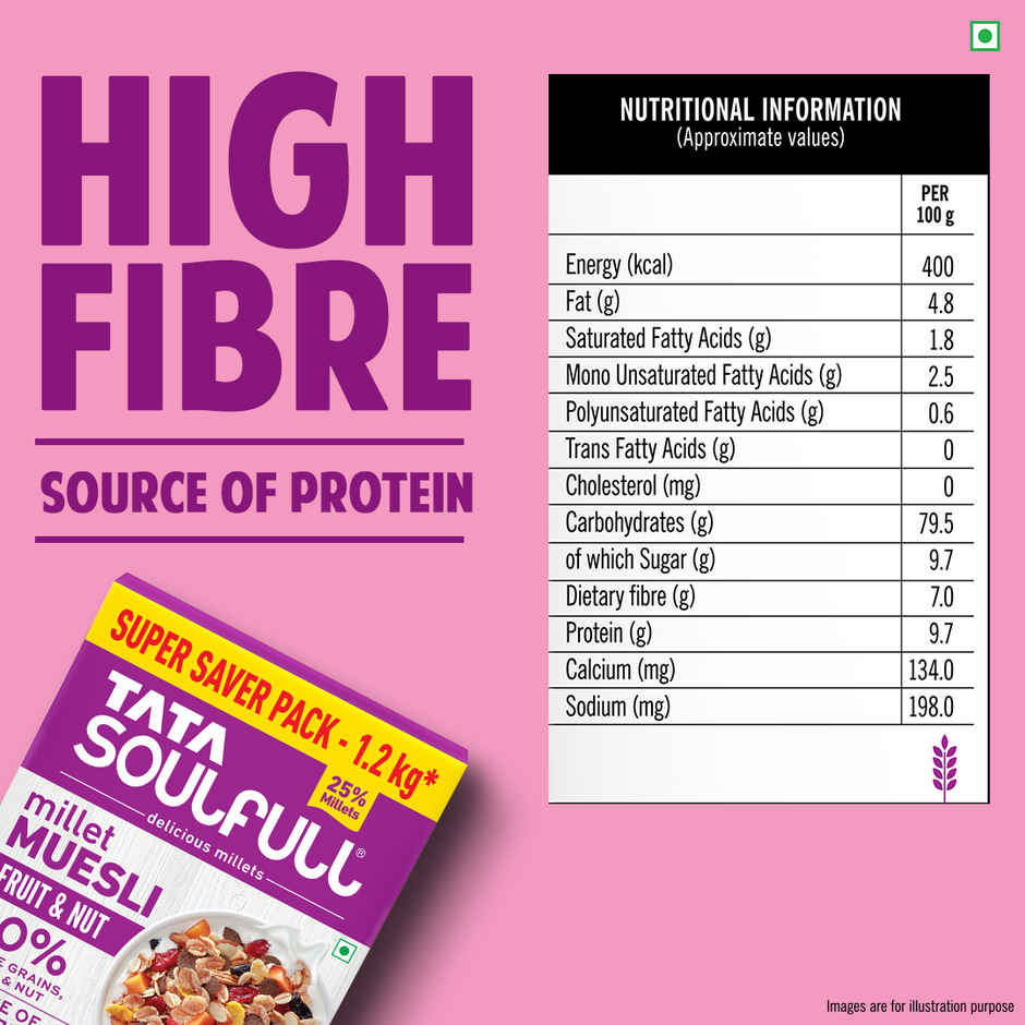Soulfull Millet Muesli Fruit & Nut Almonds & Real Fruits