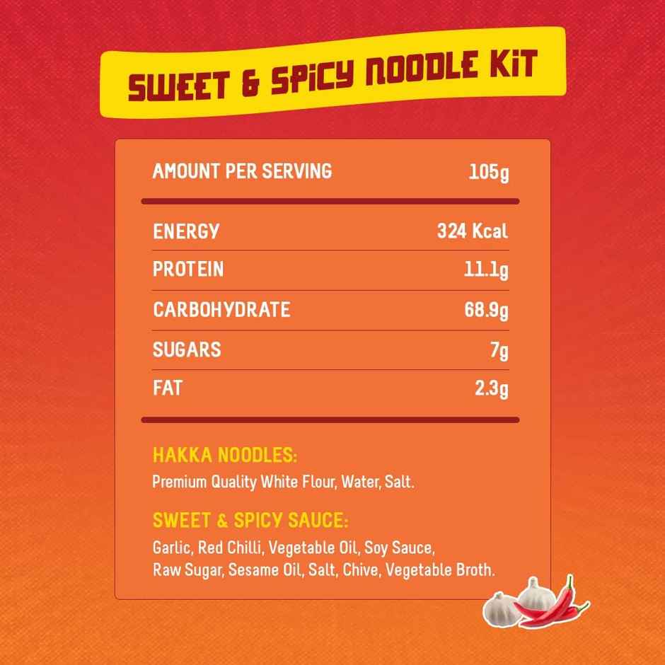 MasterChow Sweet and Spicy Noodle Kit Cooking Sauce Noodles