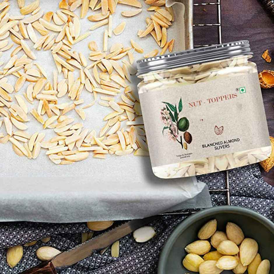 Nut Toppers Blanched Almond Slices without Skin Sliced Almonds Flakes For Cake & baking