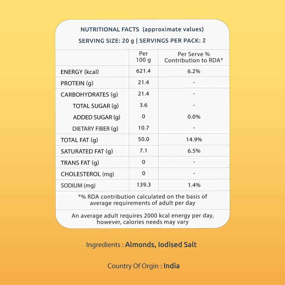 Farmley Classic Salted Roasted Almonds (Badam)