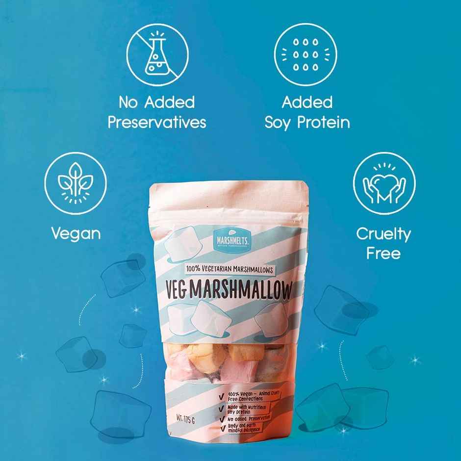 Veg Marshmelts Marshmallow - Assorted Fruit Flavour