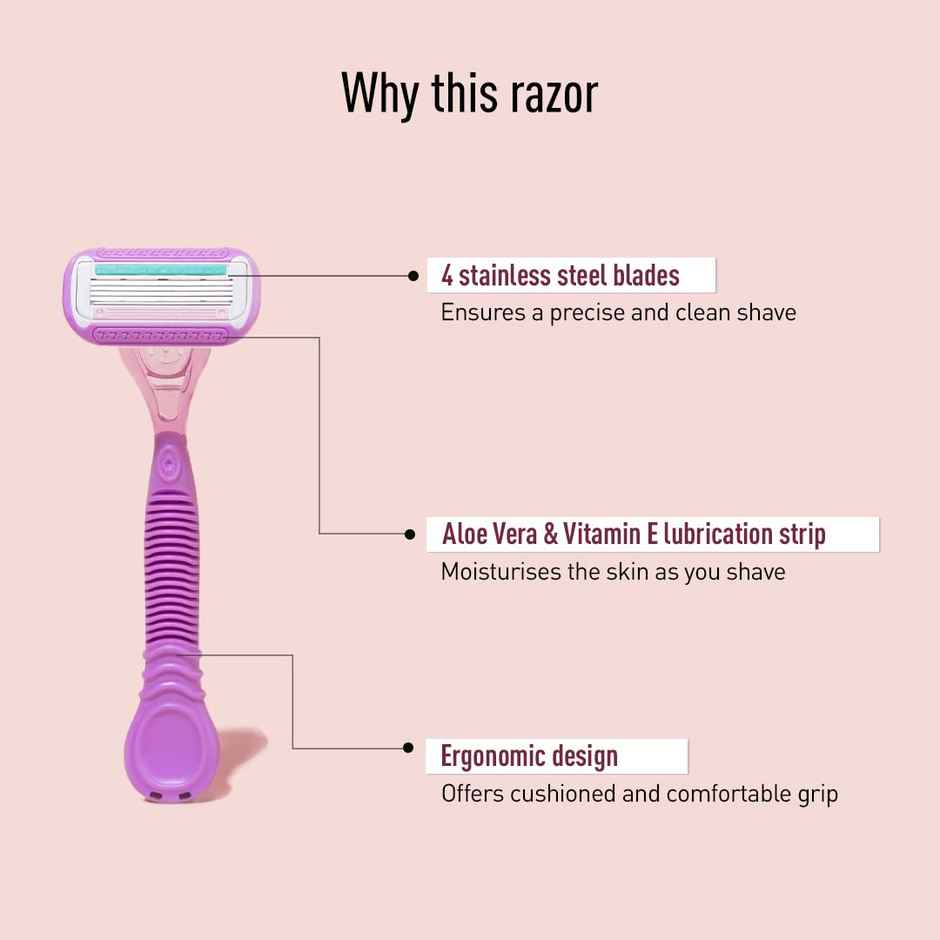 Sirona Reusable Hair Removal Razor for Women With Aloe Boost Razor