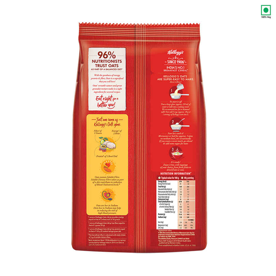 Kellogg's Rolled Oats High Protein & Fibre, Low Sodium