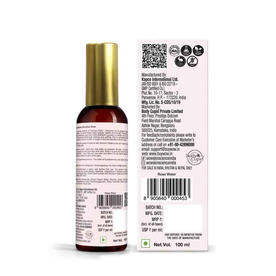 WOW Skin Science Himalayan Rose - 99% Pure Rose Water Rose obtained from Kannauj