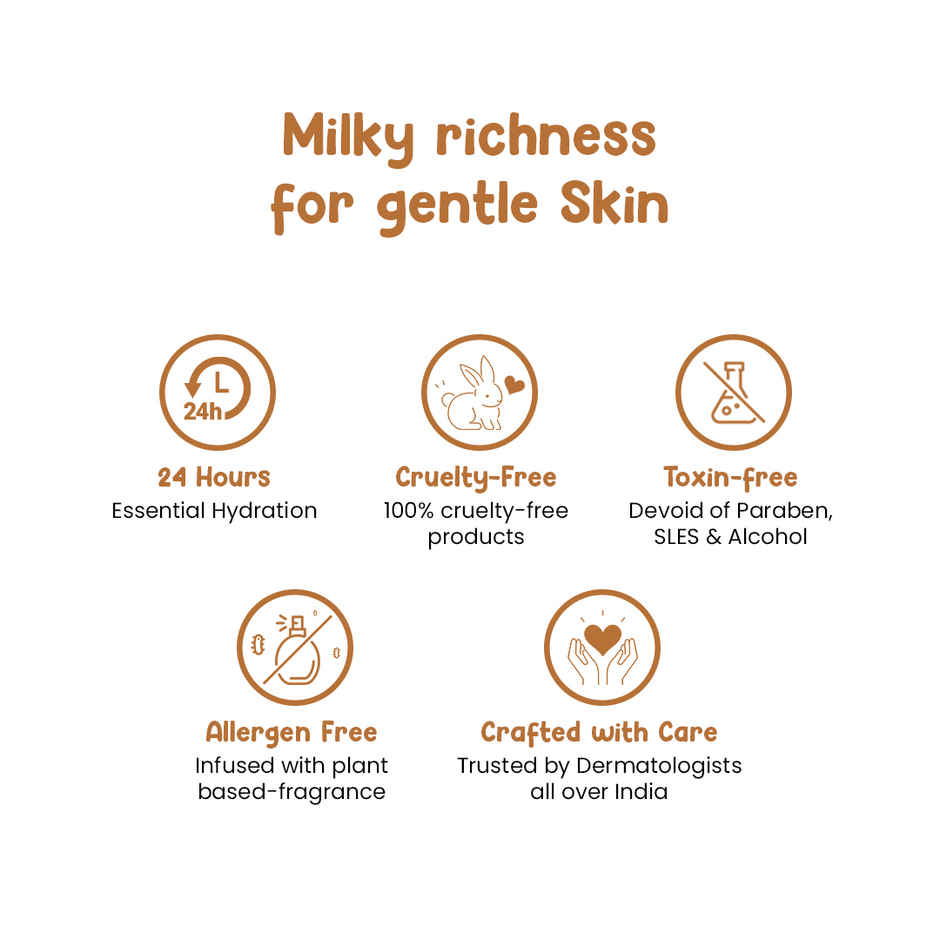 Mother Sparsh Milky Soft Baby Wash With Milk Protein & Coconut Oil