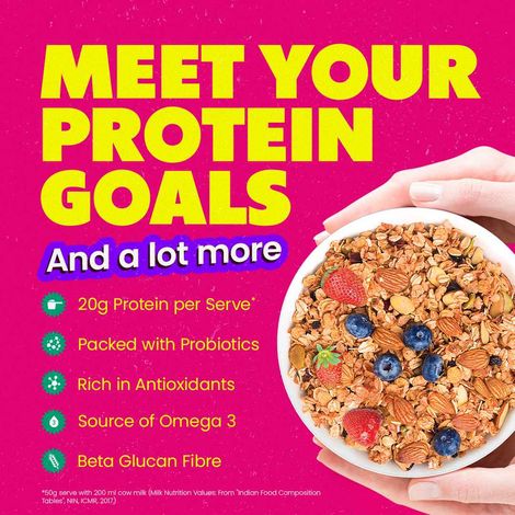 Yoga Bar High Protein Muesli,Fruits & Nut,Packed With Apple, Almonds & Super Seeds